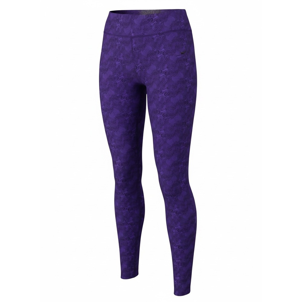Vintage Nike Leggings Womens Medium Purple Mid Rise Ankle Geometric Yoga Y2K